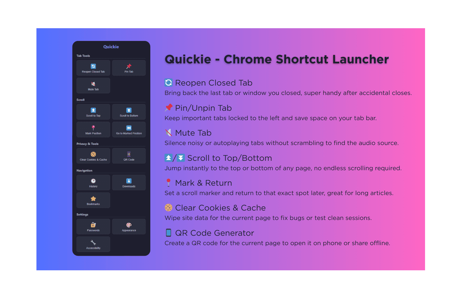 Chrome Extension - Quickie